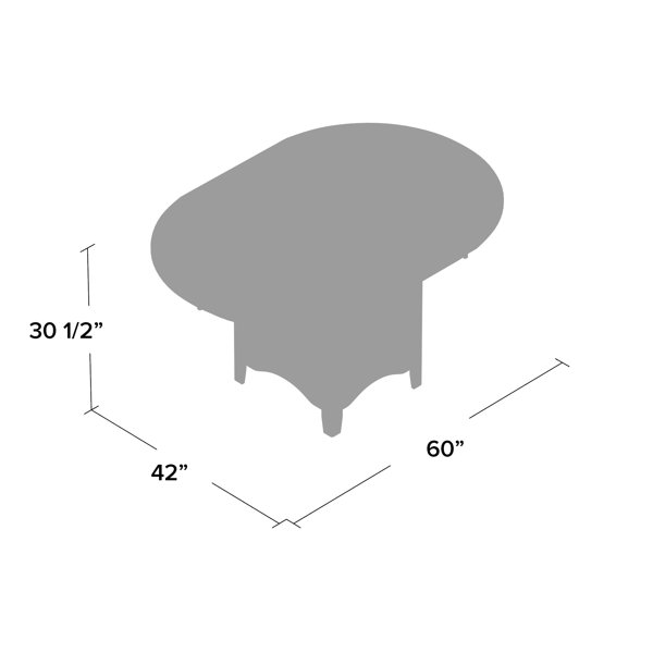 Lark Manor Guntersville Extendable Oval Dining Table & Reviews Wayfair